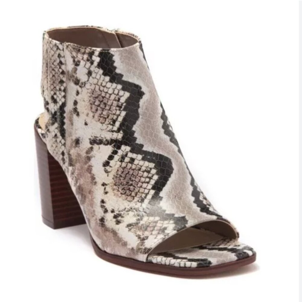 Vince Camuto VV Kensli taupe snake heeled bootie NEW